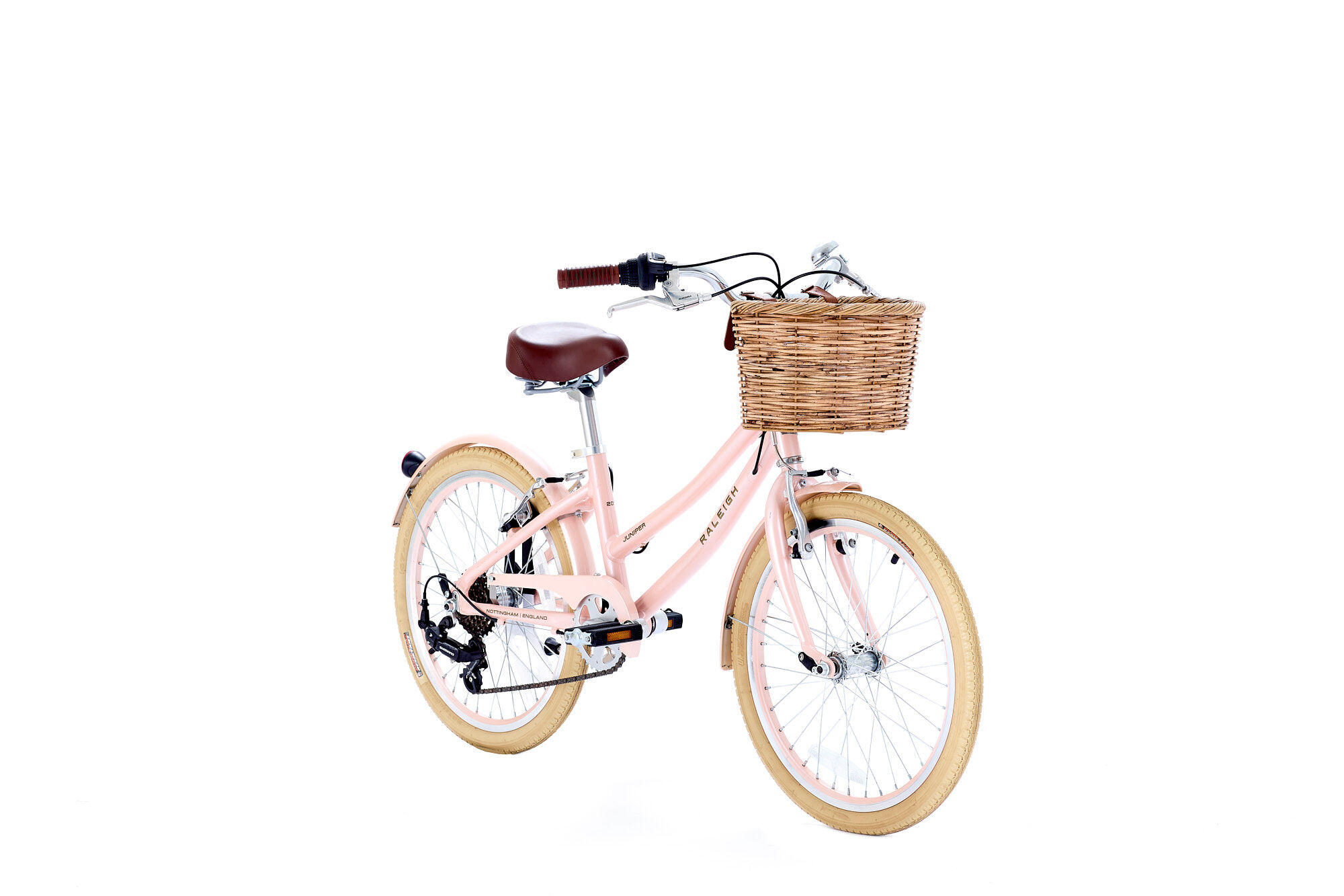 20 inch pink bike with basket sale